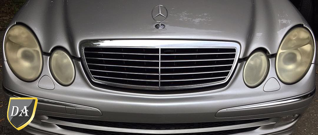 Mercedes E220 — фара до відновлення